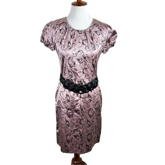 Whimsygoth Vintage-Inspired Satin Dress Romantic Revival Fits S/M - Picture 1 of 14